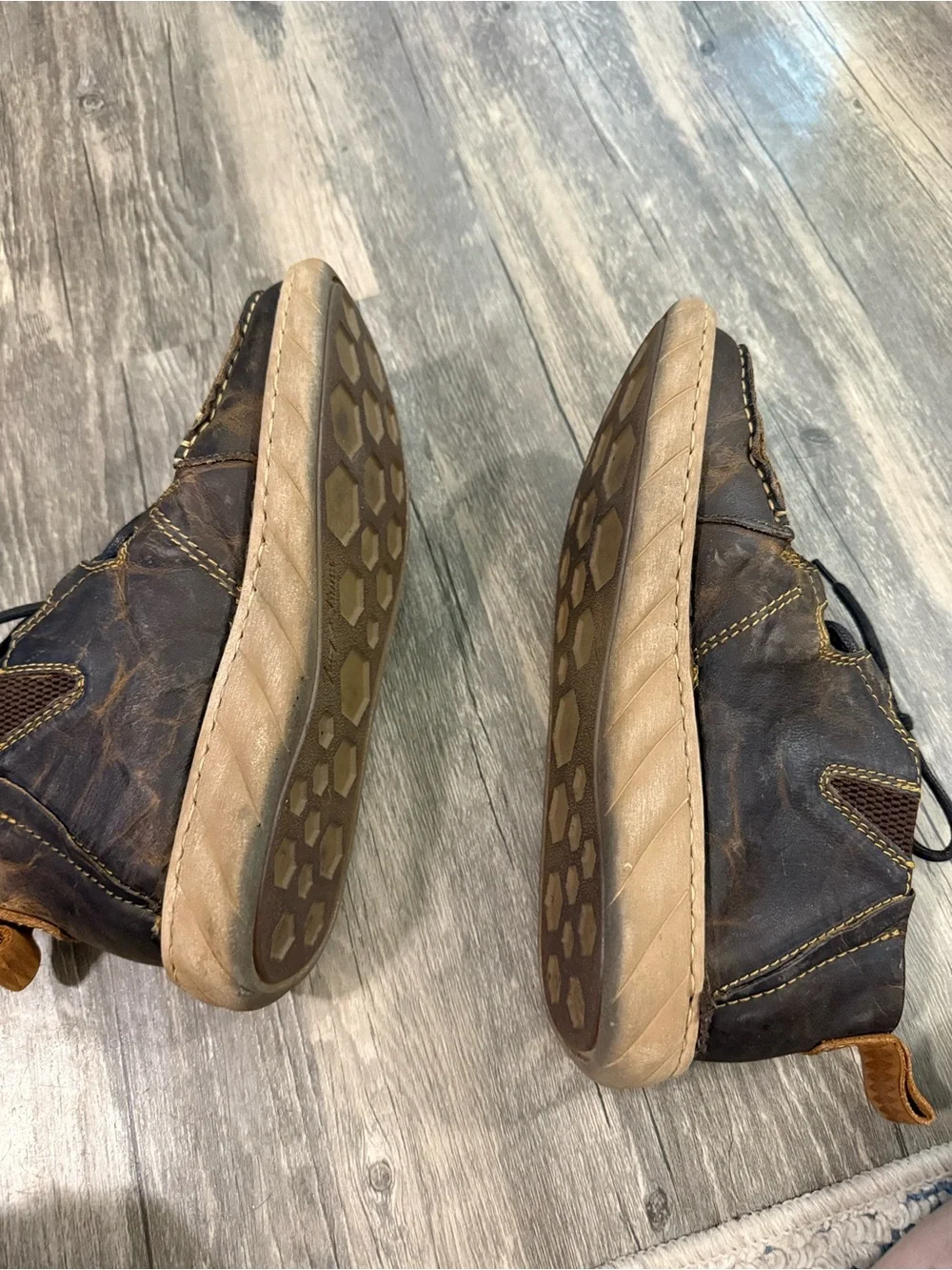 Tony Lama Men's Casual Brown Leather Lace-Up Chukka Shoes size 9.5